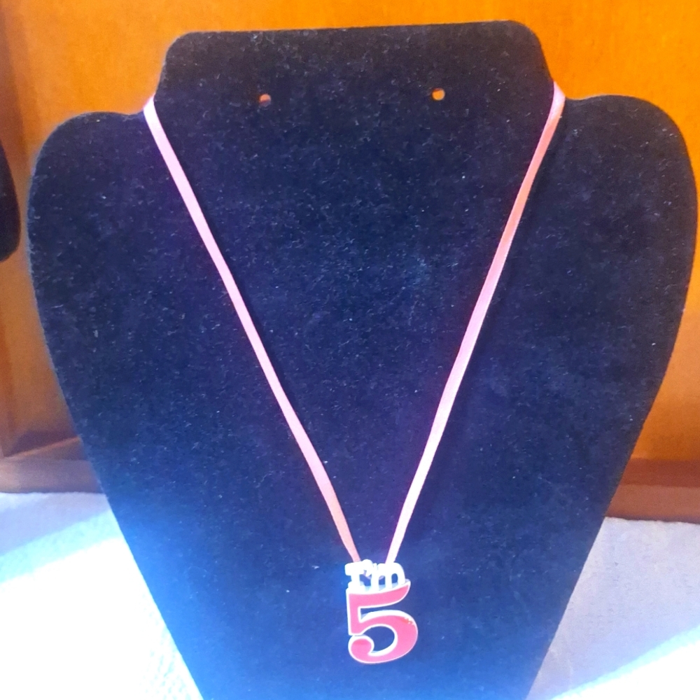 Kid's porcelain pendent necklace